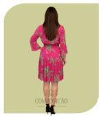 Vestido Curto Estampado Floral - Viscolinho de Festa - Imagem 2