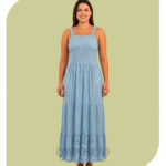 Vestido Longo Listrado Plus Size - Frescor e Fluidez