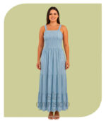 Vestido Longo Listrado Plus Size - Frescor e Fluidez