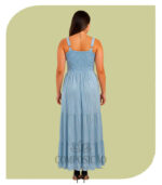 Vestido Longo Listrado Plus Size - Frescor e Fluidez - Imagem 2