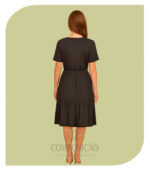 Vestido Midi Transpassado - O Essencial Preto - Imagem 2