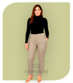 Calça Cargo Casual Chic - Bege Sand
