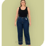 Calça Wide Leg Denim Premium - Azul Marinho