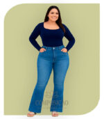 Calça Jeans Classic Straight - Azul Médio Estonado