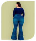 Calça Jeans Classic Straight - Azul Médio Estonado - Imagem 2