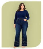 Calça Jeans Classic Straight - Azul Marinho Profundo