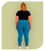 Calça Jeans Slim Fit Color - Azul Turquesa - Imagem 2