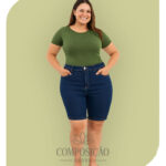 Bermuda Jeans Modeladora Ciclista