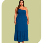 Vestido Longo Ombro Único Azul