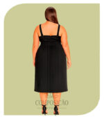 Vestido Midi Tubinho Plus Size com Cinto - Elegância Estruturada - Imagem 2